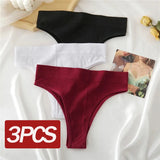 Vevesc Women's Panties Seamless High Waisted Underwear Women Comfortable Panties Women Sexy Underpants For Women 3PCS/Set