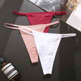 Vevesc 5PCS/Set Sexy Thong For Women Seamless Women's Panties Solid Color Low Waist Breathable Sexy Underwear Women Lingerie M-XL