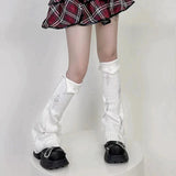 Vevesc Vintage Broken Hole Horn Leg Warmers Y2k Hot Girl Beggar Leg Socks  Punk Wide Harajuku Knitted Leg Cover Japanese Accessories