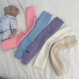 Vevesc Y2K Leg Warmers Footstep Japanese Lolita Sock Cover Macaron Color Socks Knitted Foot Cover Women Socks Gothic Cuffs Ankle Warmer