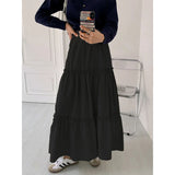 hipster Summer 2024 New White Skirt Women's Skirt Small Long A- line Skirt Cake Skirt Women's Skirt