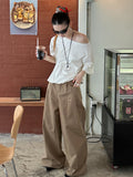 summer outfits inspo Mmfish Fashionable Street Wide-Leg Workwear Straight Casual Pants Pleated Loose Slimming Mop Straight Pants K335