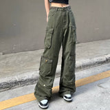 concert outfit American Retro Functional Overalls Women's Ins High Street Fried Street Ruan Handsome Women's Ruan Handsome Pants Fashion