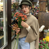 barn jacket outfits Japanese Autumn and Winter Dual-Use Versatile Loose Sweater Korean Style Thick Needle Cape Mid-Length Sweater Shawl Waistcoat