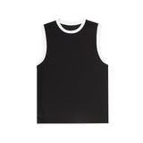 non binary outfits American Retro Contrast Color Vest Loose Couple Sleeveless T-shirt Stacked Item Trendy Simple All-Match Top for Men