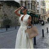 classy demure mindful dress to impress 2024 High Waist Solid Color Sleeveless Zipper Dress Fashion Slim Commuter Dress