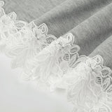 Vevesc  Cute Lace Trim Slim Simple T-Shirts Summer Sweet Basic All-Match Fashion Trendy Japanese Women’s Clothes