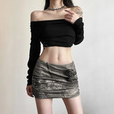 Vevesc 3d Floral Appliques Mini Skirts Sexy New in Micro Skirt Extreme Y2k Harajuku Fashion Streetwear Women Bottoms