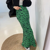 Vevesc Skirt for Women Satin Leopard Sexy Casual Skirts Summer Versatile Temperament Fashion Elegant Sweet Was Thin Skirts