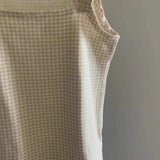 Vevesc  Spring Summer Plaid T Shirt for Women Y2k Sweet Korean Fashion Ropa De Mujer Simple Basics Vintage Tank Tops Clothing