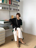 Vevesc  Sweater Women Spring Pullover Girls Sweater Oversize Knitted Summer Tops Vintage Long Sleeve Fall Female Outerwear Knitting Thin