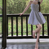 Vevesc  Sexy Camisole Dress For high-end Diamond Studded Luxury Dress 2025 Summer New style Elegant Lady Dress Party Vestidos