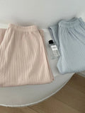 Solid Cotton Eyelet Pajama Long Pants Woman Spring Elastic Waist Straight Trousers Sweet Cute Casual Simple Home Sweatpants Y2k
