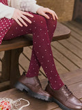 Vevesc  Polka Dot Leggings Women's Sexy Slim Stockings Red Large Size Stretch Leggings Y2k Women's Spring Autumn Winter Leggings