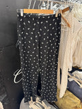 Vevesc  Skulls Print Waffle Long Pants Women High Waist Straight Black Trousers American Vintage Casual Home Sweatpants Y2k Pajama Pant