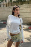 Vevesc  Casual Binding Shirts For Women Fashion Solid Women Clothes Batwing Sleeve Oversized T Shirt Skew Collar Long Sleeve Streetwear