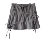 Vevesc Fashion Street Irregular Drawstring Skirts Y2k Grunge Elastic Waist Skirt for Women 2024 Summer New Ruched Faldas Mujer