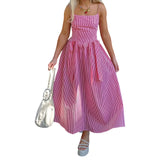 Vevesc  Women s Floral Print Maxi Dress Summer Sleeveless V-Neck Boho Beach Dress Flowy Long Dress with Pockets