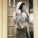 Vevesc Sweet Cool Loose Hoodie Tops Women Early Autumn New Sweatshirts Mujer Y2k Slim Fit Long Sleeve Pullover