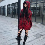 Vevesc Gothic Harajuku Subcultural Vintage Y2k Aesthetic Cardigan New Streetwear Print Lazy Office Lady Sweatshirts Japan Moda Clothes