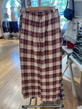 Vevesc  Plaid Drawstring Straight Pants Autumn Cotton Elastic High Waist Loose Pant Female Streetwear Vintage Trousers Bottoms