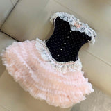 Vevesc  Women Clothing 2 Piece Sets Roupas Sexy Slim Fit Lace Patchwork Boob Tube Top High Waist Ruffled Mini Skirt Outfits Summer Set