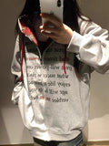 Vevesc Grey Women Sweatshirt  Solid Hooded Vintage Long Sleeve Korean Fashion Casual Y2K Style Autumn NEW Female Grey Tops