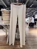 Vevesc  Drawstring Raw Hem White Straight Long Pants Sweet Cute High Waist Raw Hem Trousers Summer Casual Sport Sweatpant Chic