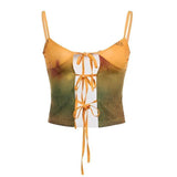 Vevesc  Y2k Vintage Tank Top Sleeveless Lace Up Halter Tops Hollow Out Halter Tops Streetwear 2000s Japanese Tee Tops Sexy