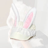 Vevesc  Harajuku Winter Warm Grunge Lamb Wool Hats Y2k Aesthetic Pink Bone Fluffy Vintage Hat Kawaii Lolita Sweet Caps Fashion Korean