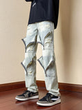 Vevesc Women's Y2k Baggy Cargo Jeans Harajuku Denim Trousers Aesthetic Punk Jean Pants Vintage Japanese 2000s Style Trashy Clothes