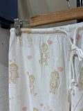 Vevesc  Cute Angel Baby Print Long Pant Woman Autumn Drawstring High Waist Casual Straight Trousers Cotton Sweet Cartoon Sweatpants Y2k