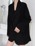 Vevesc Spring Autumn High Quality Stylish Women Solid Color Oversize Loose Blazer Coat Blazer Jacket for Women Fall Women
