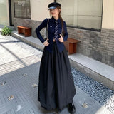 Vevesc American Style Ruched A-line Skirt For Women Lazy Street Mid-length Loose Skirts 2024 Summer New High Waist Faldas Mujer