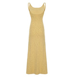 Vevesc  Prairie Chic Floral Print Sundress Women Summer Elegant High Street Sleeveless Long Dress Y2K Backless Streetwear