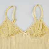 Vevesc  Summer Chiffon Spliced Lace Fashion Sheer Women Camisole Tops Y2k Sexy Chic Ruched Hotsweet Blouses