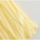Vevesc  Yellow Pleated Long Skirts For Women Casual High Waist A-line Female Vestidos Spring Summer Loose Ladies Streetwear 2025 New