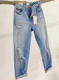 Vevesc  Hip hop rock ripped aesthetic Women stretch jeans retro street style straight leg pants Y2K