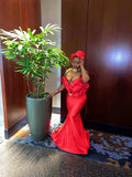 Vevesc Couture African Sweetheart Shape Mermaid Long Evening Dresses Aso Ebi Stylished Strapless Sexy Party Dresses Maxi Gowns