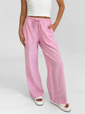 Vevesc  Women s Striped Loose Fit Pants with Drawstring Waist and Elastic Cuffs Lightweight Spring Fall Casual Trousers for Comfort