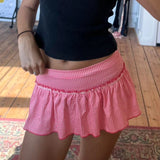 Vevesc Y2k Sweet Cute Plaid High Waist A-line Skirt Vintage Gingham Pattern Mini Skirt 00s 90s Aesthetic Grunge Short Skirt Women