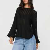 Vevesc Womens Vintage Oversized Pullover Sweater Autumn Spring Loose Fit Basic Knitwear Cover-ups Korean Harajuku Grunge Y2K Streetwear