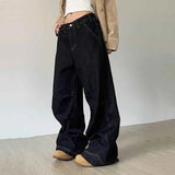Vevesc Vintage Wide Leg Jeans Women Y2K Autumn High Waist Streetwear Loose Denim Pants 4Xl Oversized Hip Hop Korean Straight Trousers