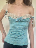 Vevesc  Retro Lace Spliced Skinny Exquisite Patchwork Camisole Classical Sweet Chic Fashion Women Blouses