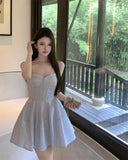 Vevesc  Sexy Camisole Dress For high-end Diamond Studded Luxury Dress 2025 Summer New style Elegant Lady Dress Party Vestidos
