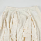 Vevesc  Fashion Chic Lace Spliced Women’s Irregular Skirts Summer Retro  Design New Long Skirts Eleagnt Classical