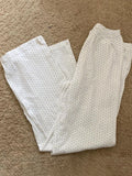 Solid Cotton Eyelet Pajama Long Pants Woman Spring Elastic Waist Straight Trousers Sweet Cute Casual Simple Home Sweatpants Y2k