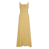 Vevesc  Prairie Chic Floral Print Sundress Women Summer Elegant High Street Sleeveless Long Dress Y2K Backless Streetwear