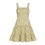 Vevesc  Fashion Small Flowers Prints Summer Women’s Camisole Dress Slim Simple Sweet Prairie Chic Mini Dresses