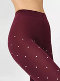 Vevesc  Polka Dot Leggings Women's Sexy Slim Stockings Red Large Size Stretch Leggings Y2k Women's Spring Autumn Winter Leggings